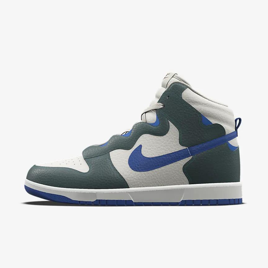 Giày Nike Dunk High Warped Unlocked By You Nữ Xanh Trắng